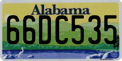 AL license plate 66DC535