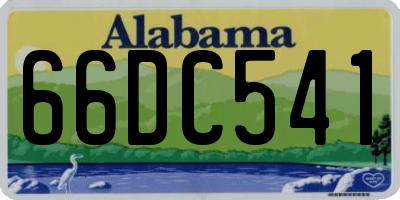 AL license plate 66DC541