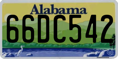 AL license plate 66DC542