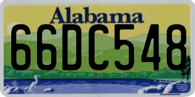 AL license plate 66DC548