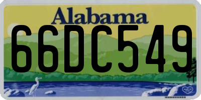 AL license plate 66DC549