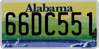 AL license plate 66DC551