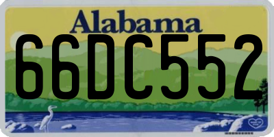 AL license plate 66DC552