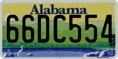 AL license plate 66DC554