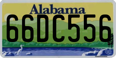 AL license plate 66DC556