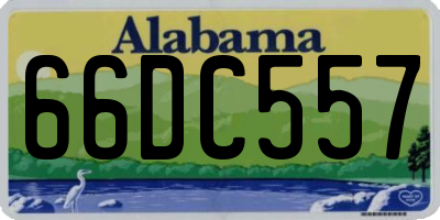 AL license plate 66DC557