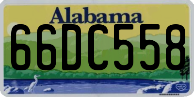AL license plate 66DC558