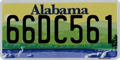 AL license plate 66DC561