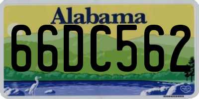 AL license plate 66DC562