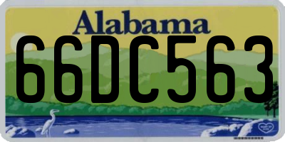 AL license plate 66DC563