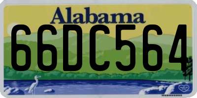 AL license plate 66DC564