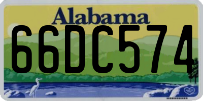 AL license plate 66DC574