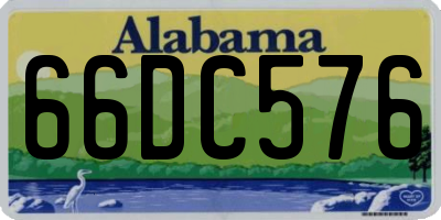AL license plate 66DC576
