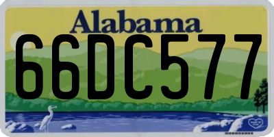 AL license plate 66DC577