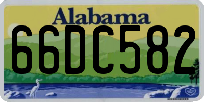 AL license plate 66DC582