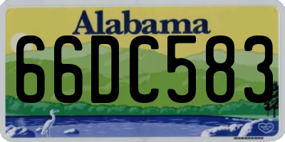 AL license plate 66DC583