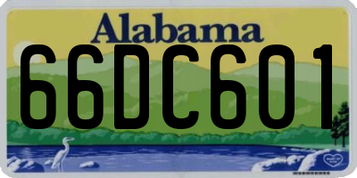 AL license plate 66DC601