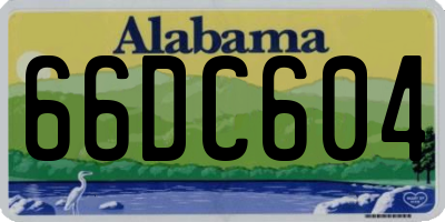 AL license plate 66DC604