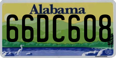 AL license plate 66DC608
