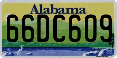 AL license plate 66DC609