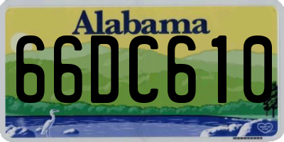 AL license plate 66DC610