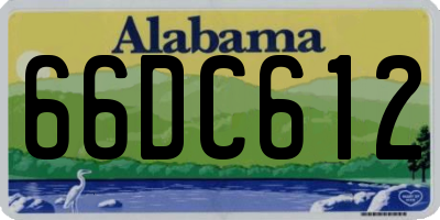 AL license plate 66DC612