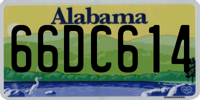 AL license plate 66DC614