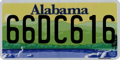 AL license plate 66DC616