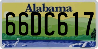 AL license plate 66DC617