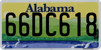 AL license plate 66DC618