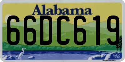 AL license plate 66DC619