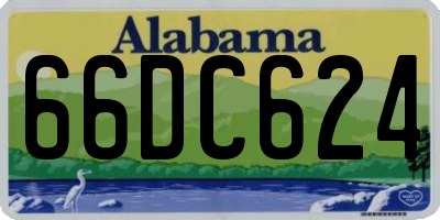 AL license plate 66DC624