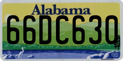 AL license plate 66DC630