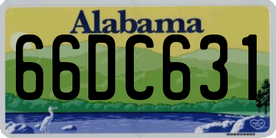 AL license plate 66DC631