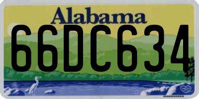 AL license plate 66DC634