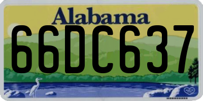 AL license plate 66DC637