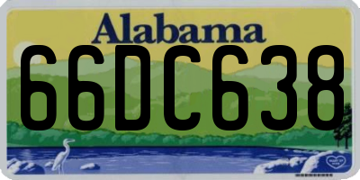AL license plate 66DC638