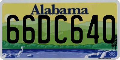 AL license plate 66DC640