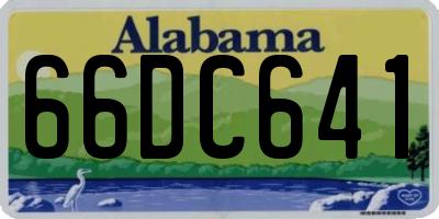 AL license plate 66DC641