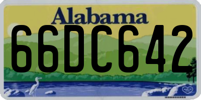 AL license plate 66DC642