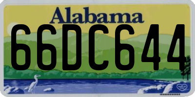 AL license plate 66DC644