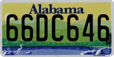 AL license plate 66DC646