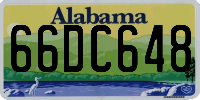 AL license plate 66DC648