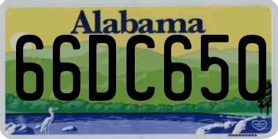 AL license plate 66DC650