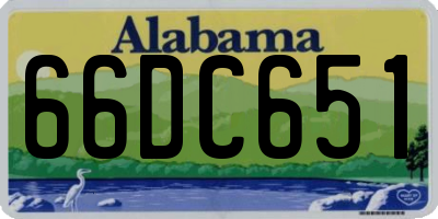 AL license plate 66DC651