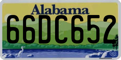 AL license plate 66DC652