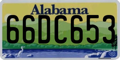 AL license plate 66DC653
