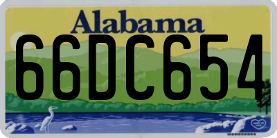 AL license plate 66DC654