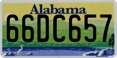 AL license plate 66DC657