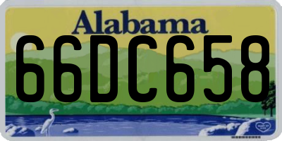 AL license plate 66DC658